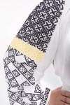 Ie romaneasca In Furca brodata manual cu fir negru bluza traditionala romaneasca