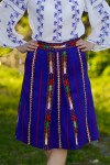 Fusta traditionala cu pliuri tesuta model Mandra lucrata manual
