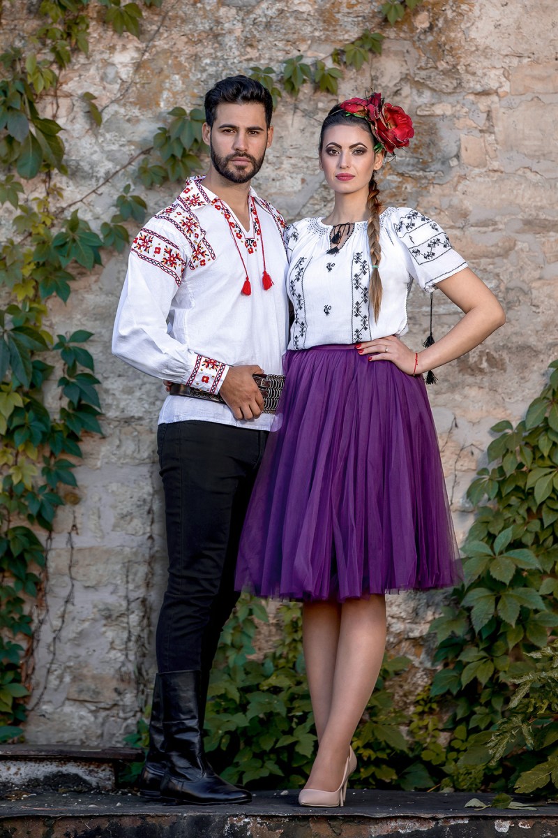 Camasa barbateasca traditionala Calusari zona Oltenia Camasa barbateasca traditionala Calusari zona Oltenia