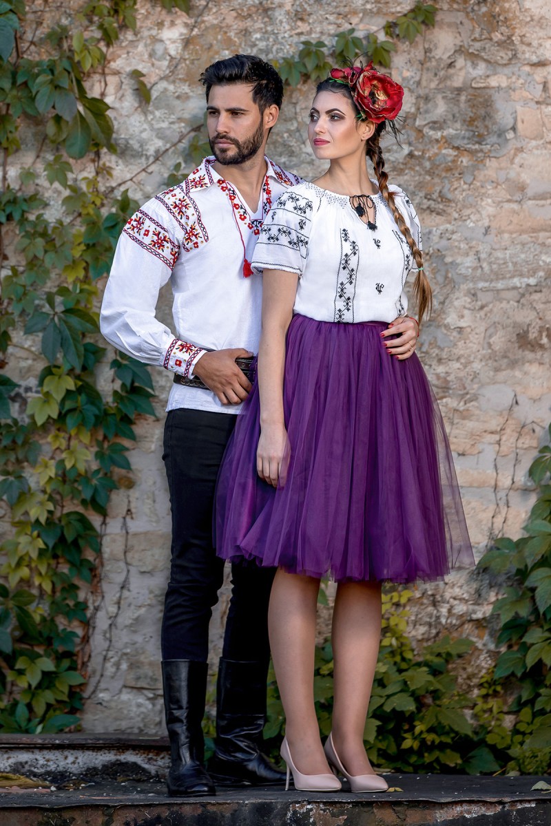 Camasa barbateasca traditionala Calusari zona Oltenia Camasa barbateasca traditionala Calusari zona Oltenia