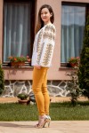 Ie romaneasca maneca lunga Galbenele lucrata manual Ie romaneasca maneca lunga Galbenele lucrata manual